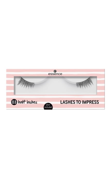 ESSENCE-Накладные ресницы Essence Cosmetics Lashes to Impress czarne 03 Half Lashes 1 пара-4250947543061