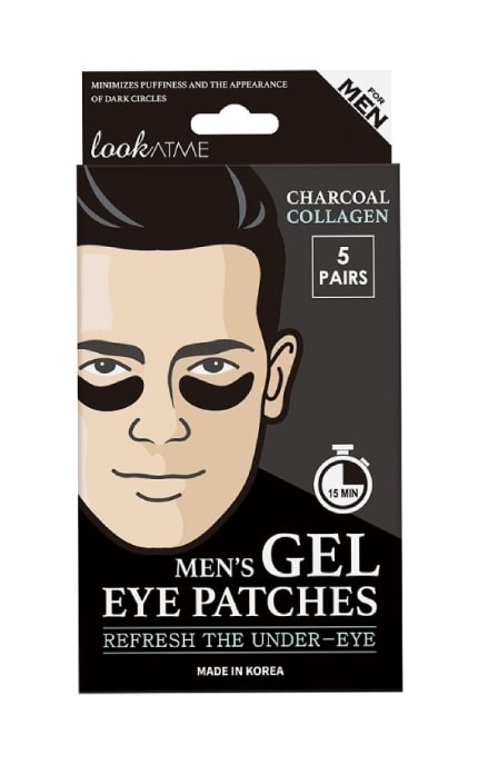 LOOK AT ME-Патчі під очі Men's Gel Eye Patches Charcoal чоловічі 10 шт-8809417491225
