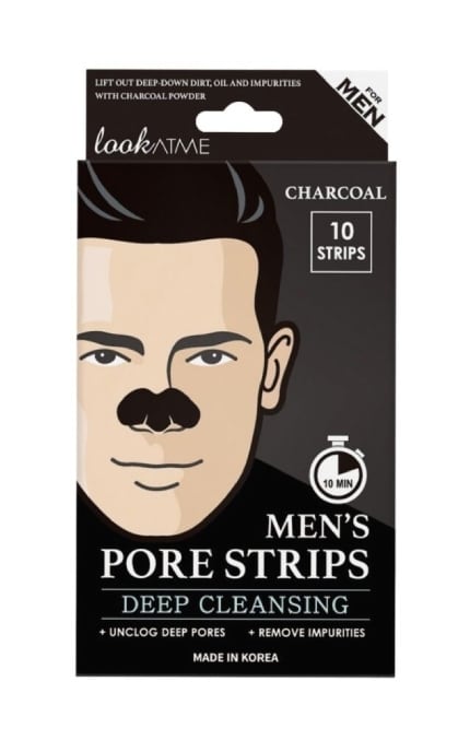 LOOK AT ME-Пластир для носа LookATME Men's Pore Strips Charcoal 10 шт-8809417491256