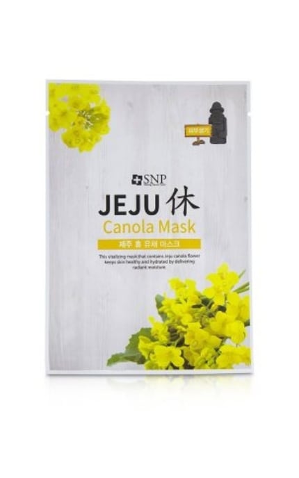 SNP-Тканинна маска для обличчя SNP Jeju Rest Canola Відновлювальна 22 мл-8809458844578