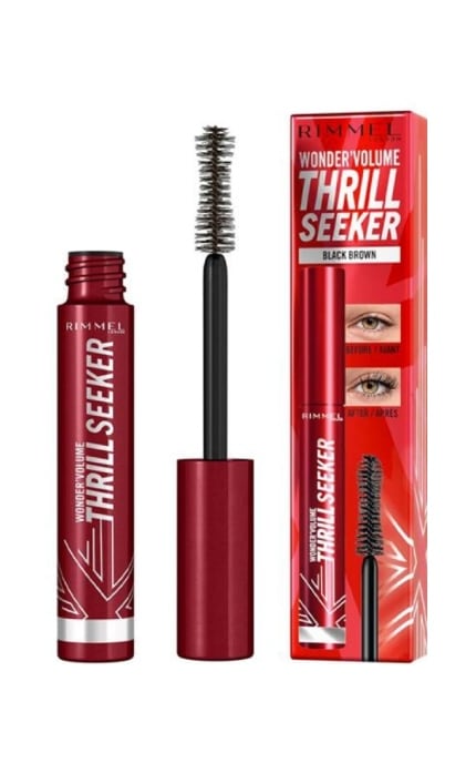 RIMMEL-Туш для вій Rimmel Wonder'volume Thrill Seeker Об'єм та подовження 002 Чорна Brown 8 мл-3616303997748