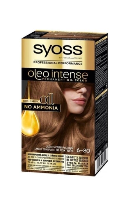 OLEO INTENSE-Краска для волос SYOSS Oleo Intense 6-80 Золотистый русый 115 мл-9000100840897