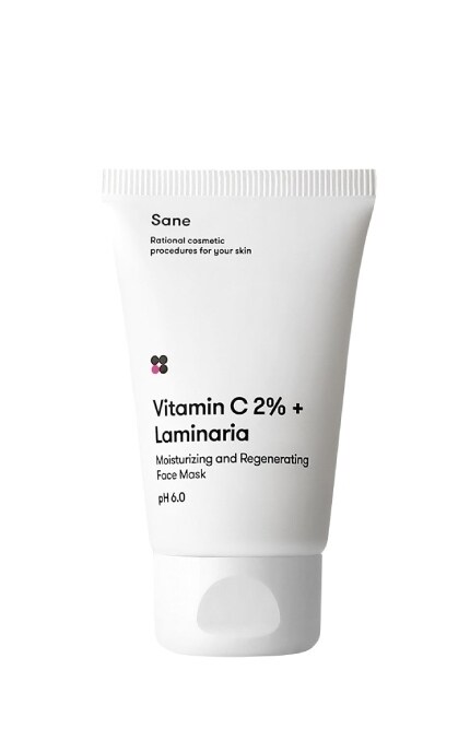 SANE-Маска для лица Sane увлажняющая с витамином С 40 мл-4820266830212