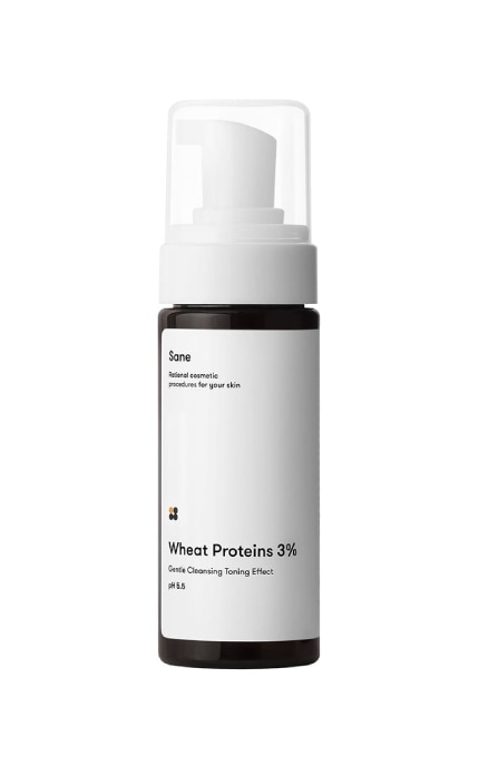 SANE-Пенка для умывания лица Sane с протеинами пшеницы 3% 150 мл -4820266830397