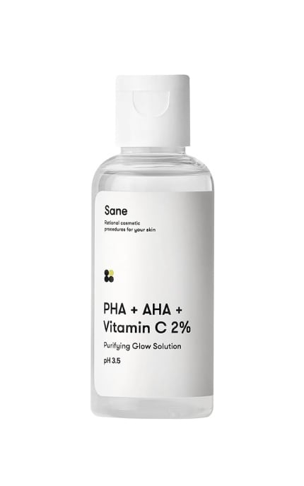 SANE-Тоник для лица Sane с AHA + PHA + витамин С 50 мл-4820266830588