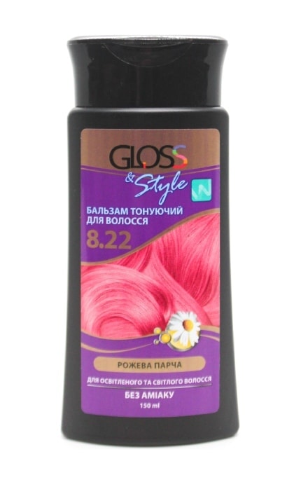 GLOSS and STYLE-Бальзам тонирующий для волос Gloss&Style 8.22 Розовая парча 150 мл-4823001607810