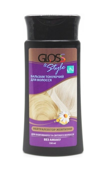 GLOSS and STYLE-Бальзам тонирующий для волос Gloss&Style Нейтрализатор желтизны 150 мл-4823001607803