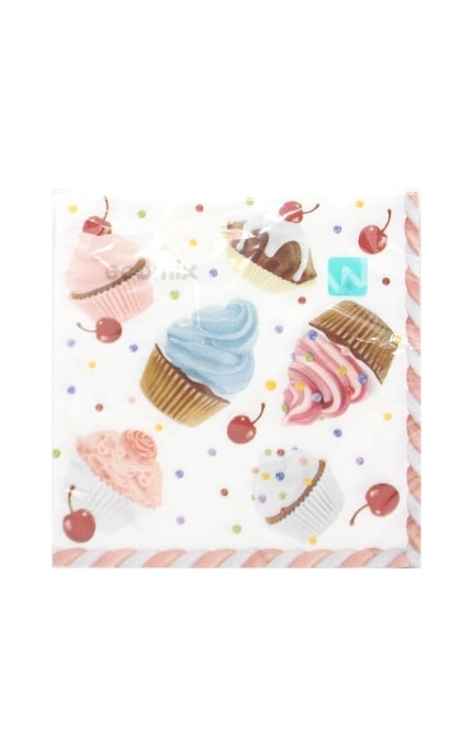 ECOMIX-Серветки паперові Ecomix тістечка 18 шт-4823077400889