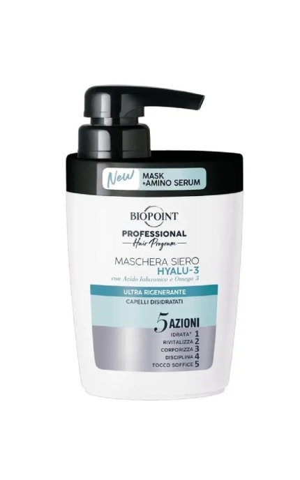 -Маска-сыворотка для волос Biopoint Maschera Hyaluron восстанавливающая 300 мл-8050507530496