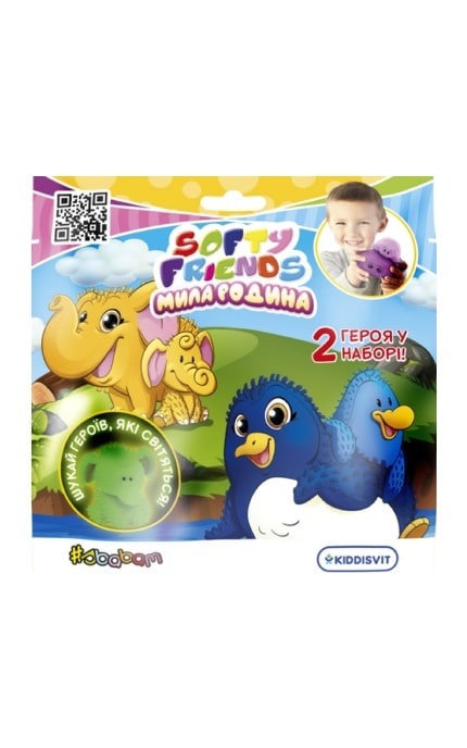 KIDDISVIT-Стретч-игрушка в виде животного Милая семья 1 шт-9772499785003