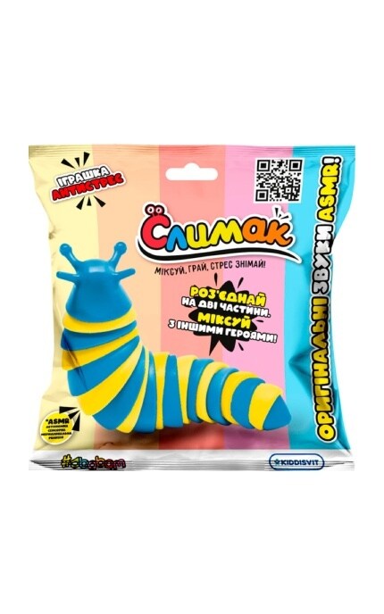 KIDDISVIT-Игрушка-антистресс Слизняк коллекционная 1 шт-9772532318359