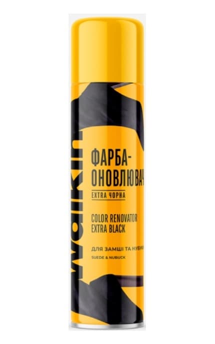 -Краска спрей Walkin для восстановления замши и нубука Черная 250 мл-4820184442122