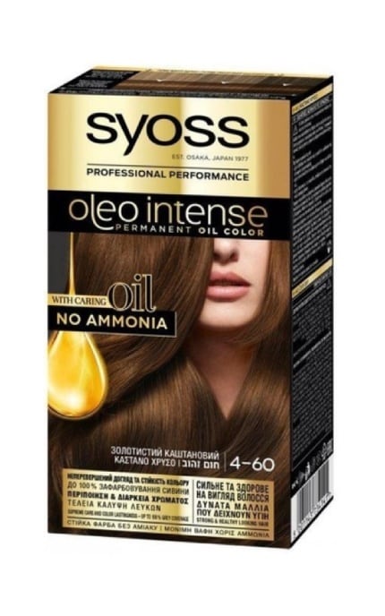 OLEO INTENSE-Фарба для волосся Syoss Oleo Intense 4-60 Золотистий каштановий 115 мл -9000100814911