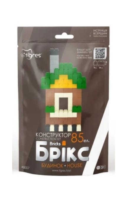 ТИГРЕС-Конструктор Дом Брикс 85 эл-4820251102072