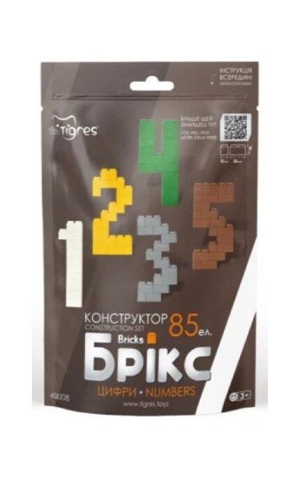 ТИГРЕС-Конструктор Цифры Брикс 85 эл-4820251102089