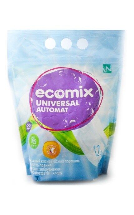 ECOMIX-Порошок для стирки Ecomix Universal automat кислородосодержащий 1200 г-4820017663625