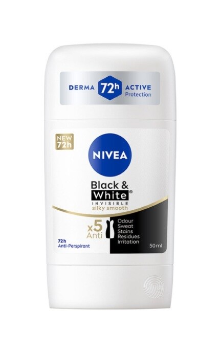 NIVEA-Антиперспірант NIVEA Black & White Invisible Silky Smooth 50 мл-4006000084640