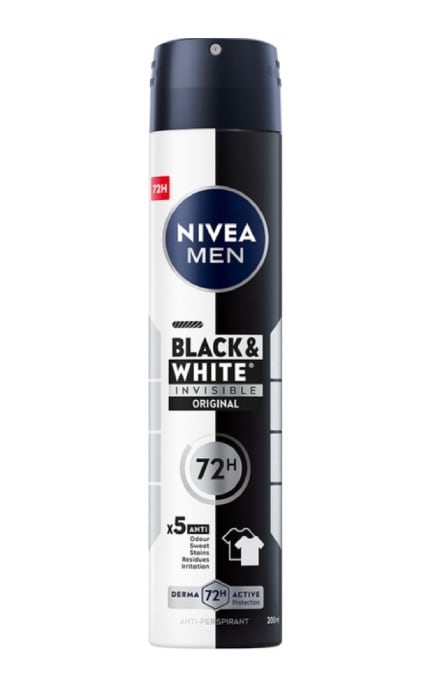 NIVEA-Антиперспирант NIVEA Men Black & White Классический невидимый 200 мл-4005808730018