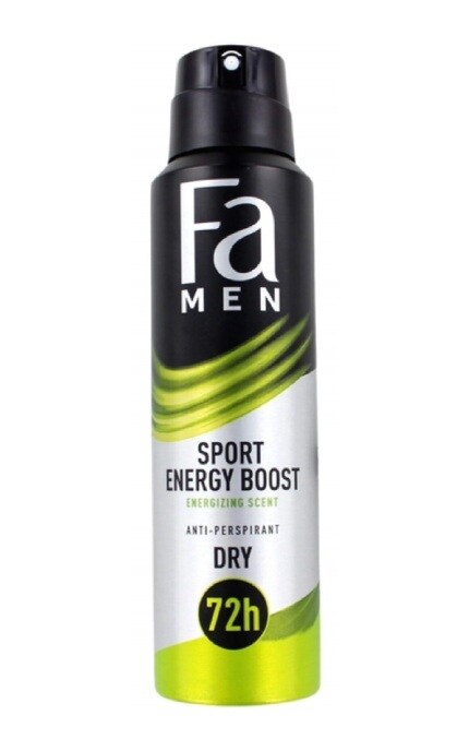 FA-Антиперспирант-спрей Fa Men Sport Energy Boost 72h со стимулирующим ароматом имбиря и лимона 150 мл-9000100736763