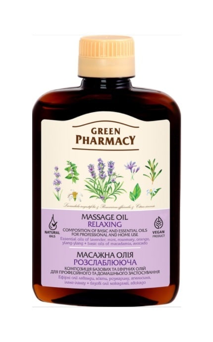 ЗЕЛЕНА АПТЕКА-Масло массажное Зеленая Аптека Расслабляющее 200 мл-4823015937095