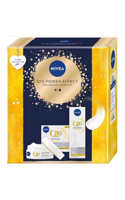 NIVEA-Набор для женщин NIVEA Q10 Power Effect 2024 Дневной крем против морщин 50 мл + Крем для кожи вокруг глаз 15 мл-9005800382937