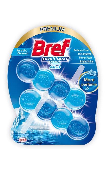 Туалетный блок гелевый Bref Brilliant Gel Арктический океан 2*42 г