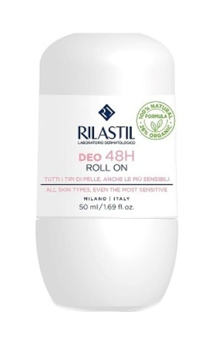 RILASTIL-Дезодорант-антиперспірант кульковий Rilastil Deo 48H Roll On 48 годин захисту 50 мл-8055510240141