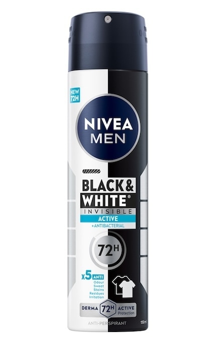 NIVEA-Антиперспирант спрей Nivea Men Черное и Белое невидимый 150 мл-4006000026688