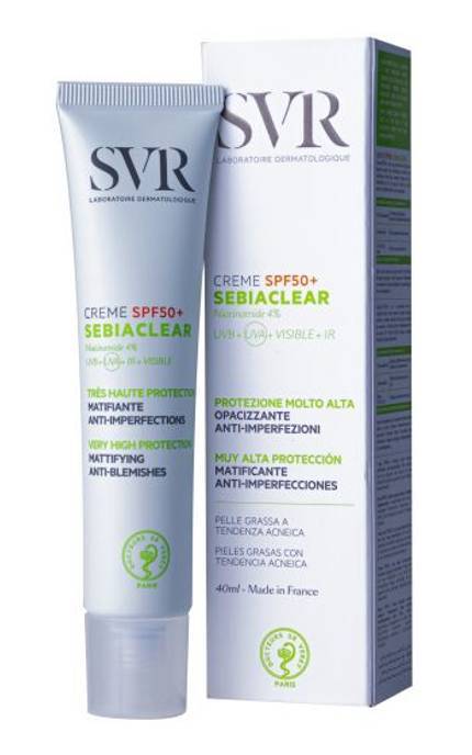 SVR-Крем для лица Солнцезащитный SVR Sebiaclear SPF 50 Cream Матирующий 40 мл-3662361002382