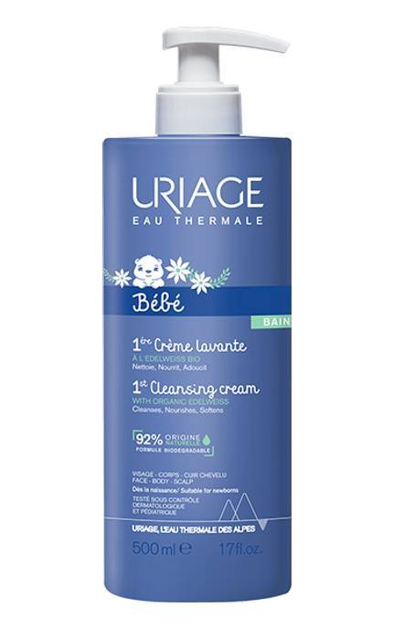 URIAGE-Крем детский Uriage Baby Foaming and Cleansing Очищающий 500 мл-3661434008672