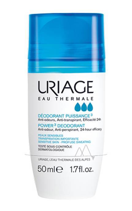 URIAGE-Дезодорант-антиперспирант тройной силы Uriage Power 3 Deodorant 50 мл-3661434004575