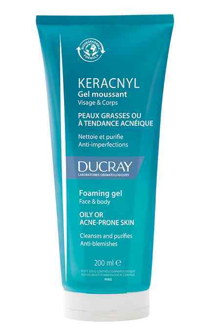 DUCRAY-Гель для вмивання Ducray Keracnyl Cleansing 200 мл-3282770141351