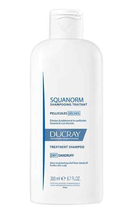 DUCRAY-Шампунь для волос Ducray Скванорм против сухой перхоти 200 мл-3282770140484