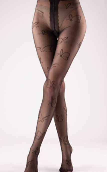 ART G FASHION-Колготки жіночі ArtG Butterfly 40 den Nero розмір 4-2000115548488