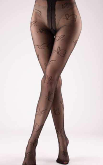 ART G FASHION-Колготки женские ArtG Butterfly 40 den Nero размер S-2000115548464