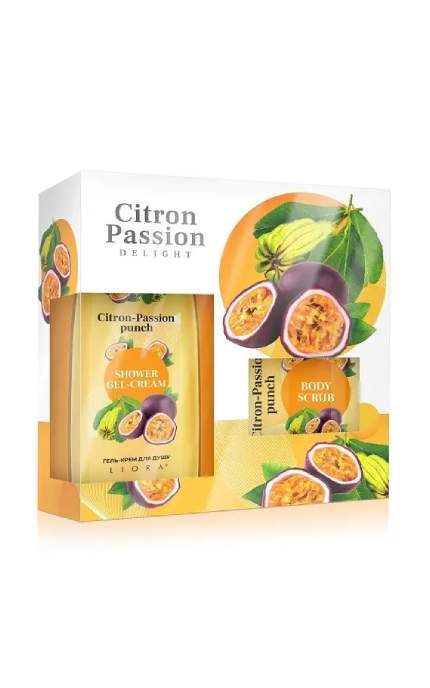 LIORA-Набор для женщин косметический Liora Citron Passion гель-крем + скраб 2x150 мл-4823106003296
