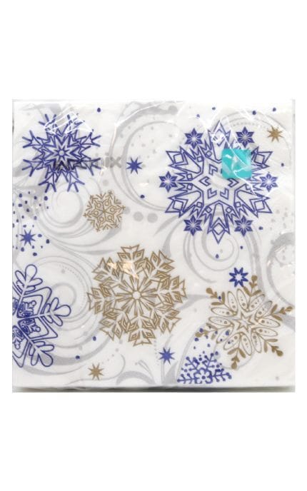 ECOMIX-Салфетки бумажные 3-х слойные Ecomix Снежинка 18 шт-4823077400698