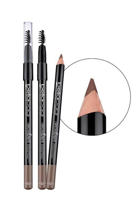 BELLAOGGI-Карандаш для бровей BellaOggi I Brow Liner Eyebrow Pencil 02 1 шт-8028997053245