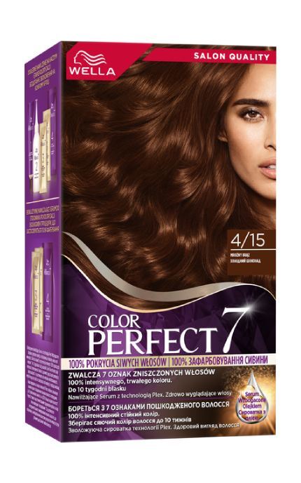 WELLA COLOR PERFECT-Фарба для волосся стійка Wella Color Perfect 7 4/15 Холодний шоколад 120 мл-4064666598307