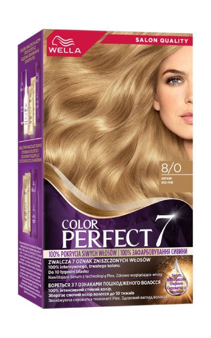 WELLA COLOR PERFECT-Фарба для волосся стійка Wella Color Perfect 7 8/0 Світло-русявий 120 мл -4064666598376