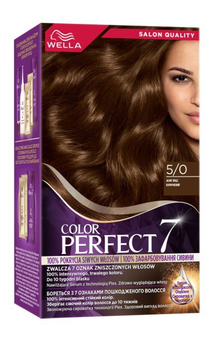 WELLA COLOR PERFECT-Фарба для волосся стійка Wella Color Perfect 7 5/0 Коричневий 120 мл-4064666598314