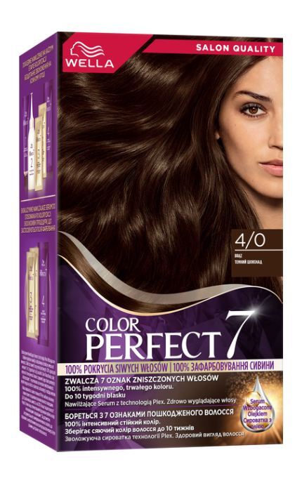 WELLA COLOR PERFECT-Фарба для волосся стійка Wella Color Perfect 7 4/0 Темний шоколад 120 мл-4064666598291