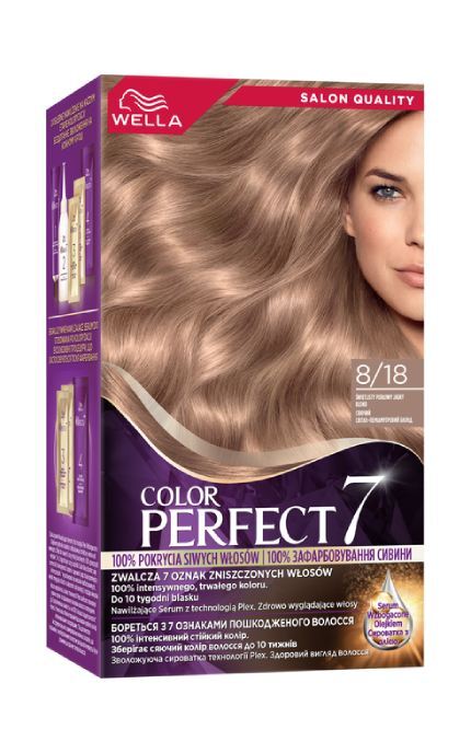 WELLA COLOR PERFECT-Фарба для волосся стійка Wella Color Perfect 7 8/18 Сяючий світло-перламутровий блонд 120 мл-4064666598390