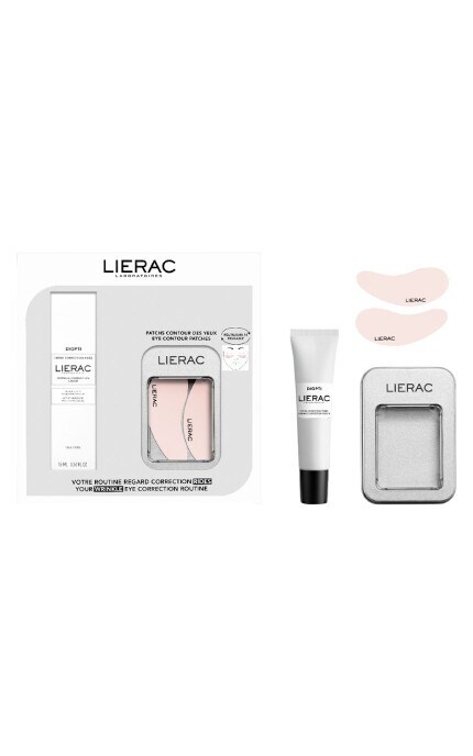 LIERAC-Набір Lierac Diopti Гель навколо очей 15 мл + Багаторазові патчі-3701436927646
