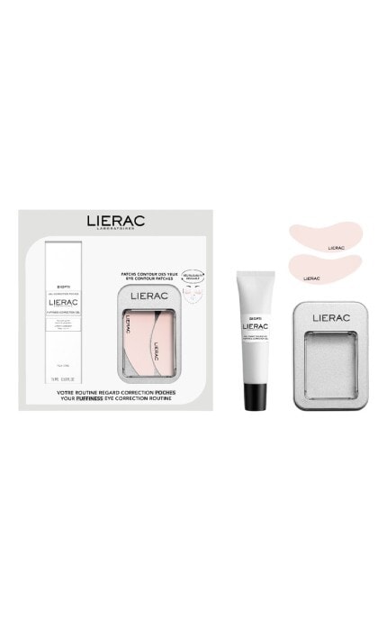 LIERAC-Набір Lierac Diopti Гель навколо очей 15 мл + Багаторазові патчі-3701436927639