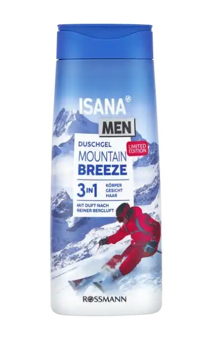ISANA MEN-Гель для душу ISANA MEN Mountain Breeze для чоловіків 300 мл-4068134070906