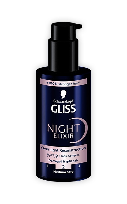 Gliss-Еліксир нічний Gliss Reconstruction відновлення пошкодженого волосся та посічених кінчиків 100 мл-9000101702286