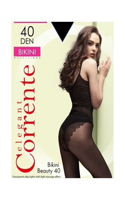CORRENTE-Колготи жіночі Corrente Bikini 40 Den nero розмір 4-2160402744617