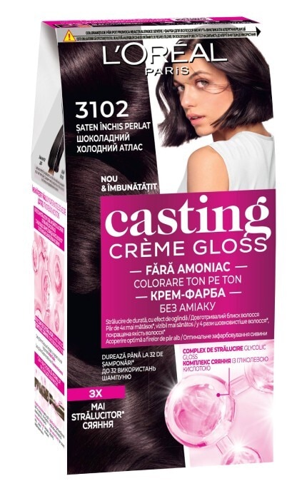 CASTING CG-Краска для волос без аммиака Сasting Creme Gloss 3102 холодный темно-каштановый 1 шт-3600523825851