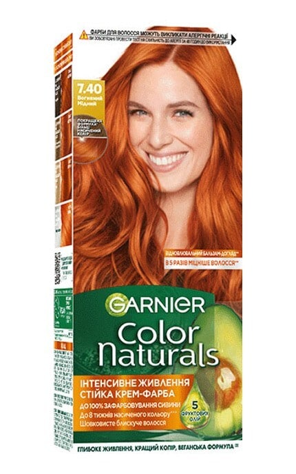 COLOR NATURALS-Краска для волос Garnier Color Naturals, 7.40 Огненный медный-3600541265080